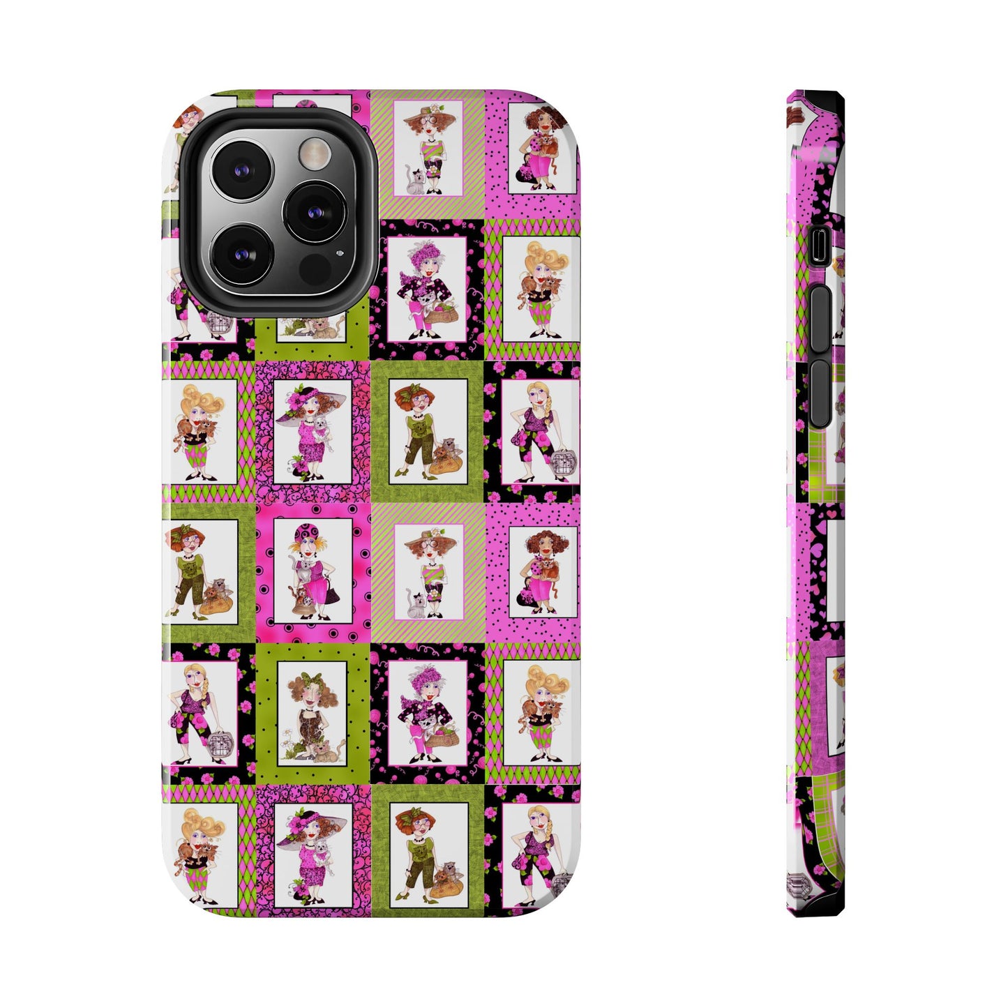 Cat Ladies Cerise Phone Case