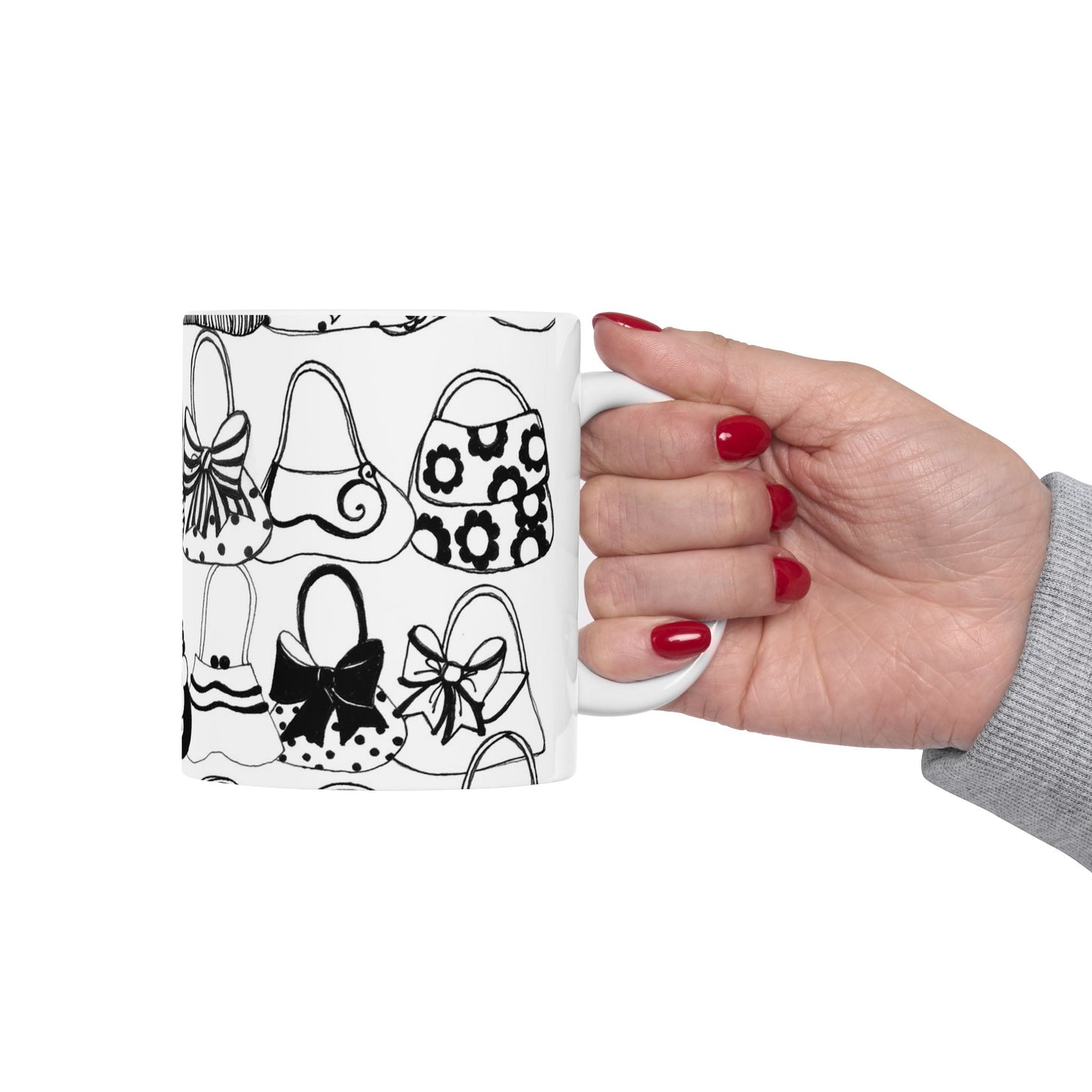 Purse Shelf White Cup