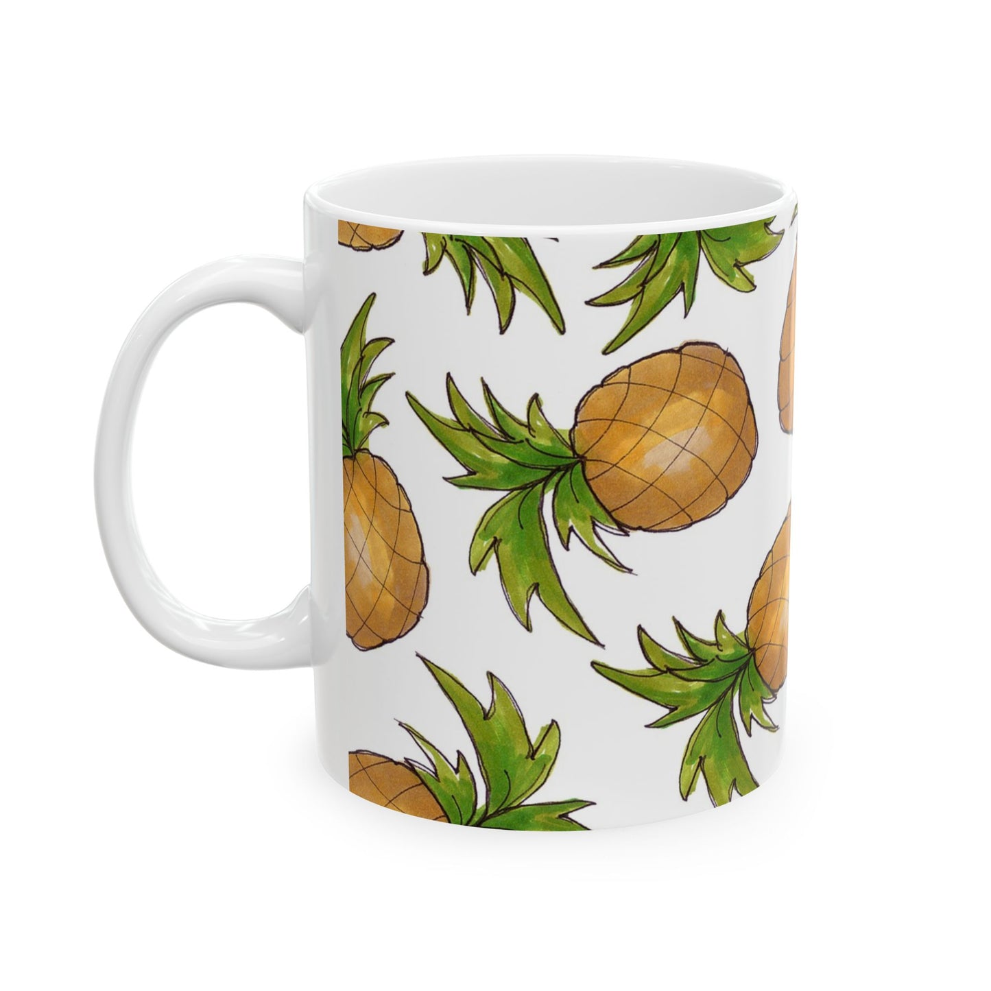 Pineapple Toss White Cup