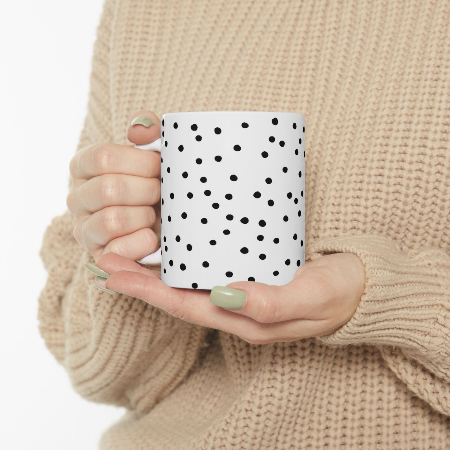 Dinky Dots White / Black Cup