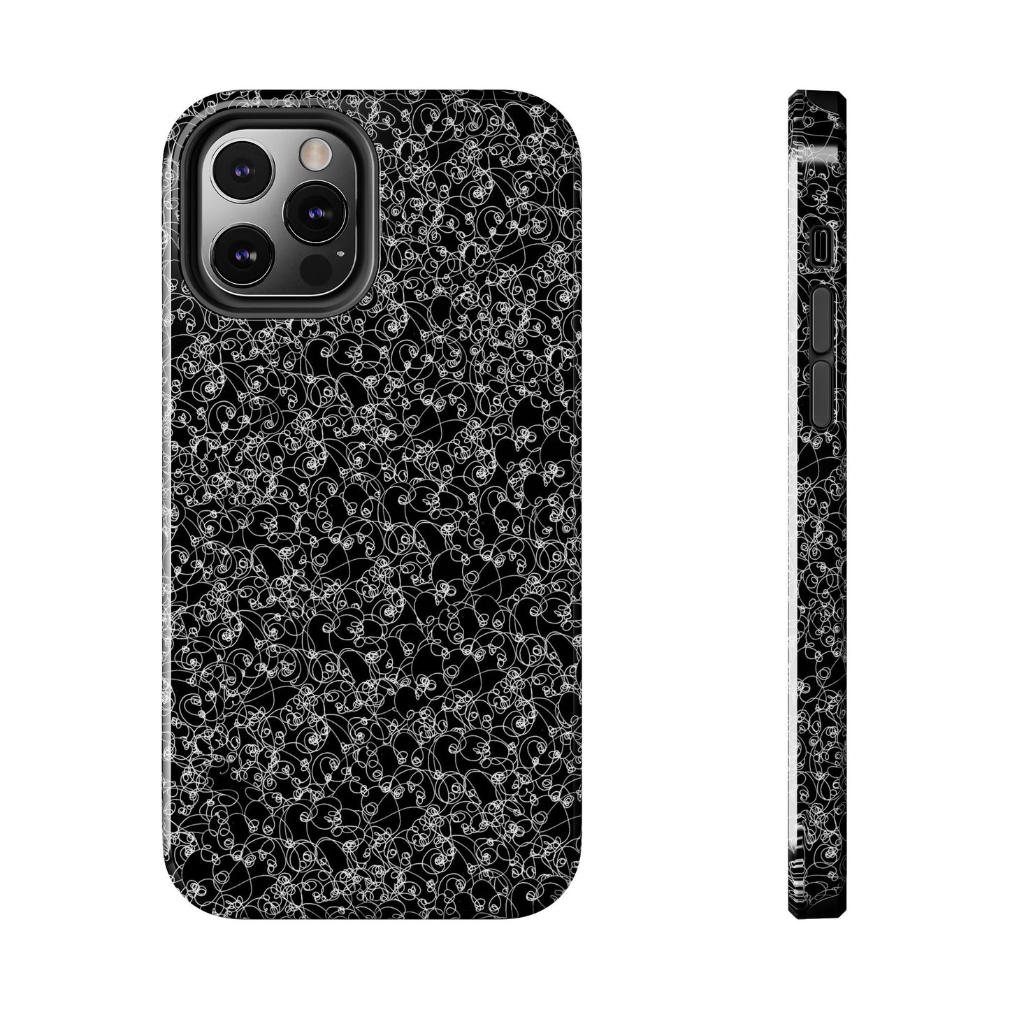 Scribble Black / White Phone Case