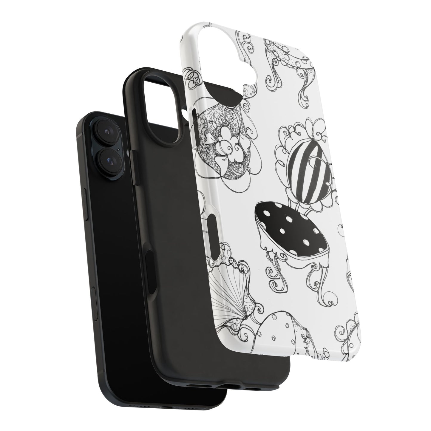 Bistro Chairs White Phone Case