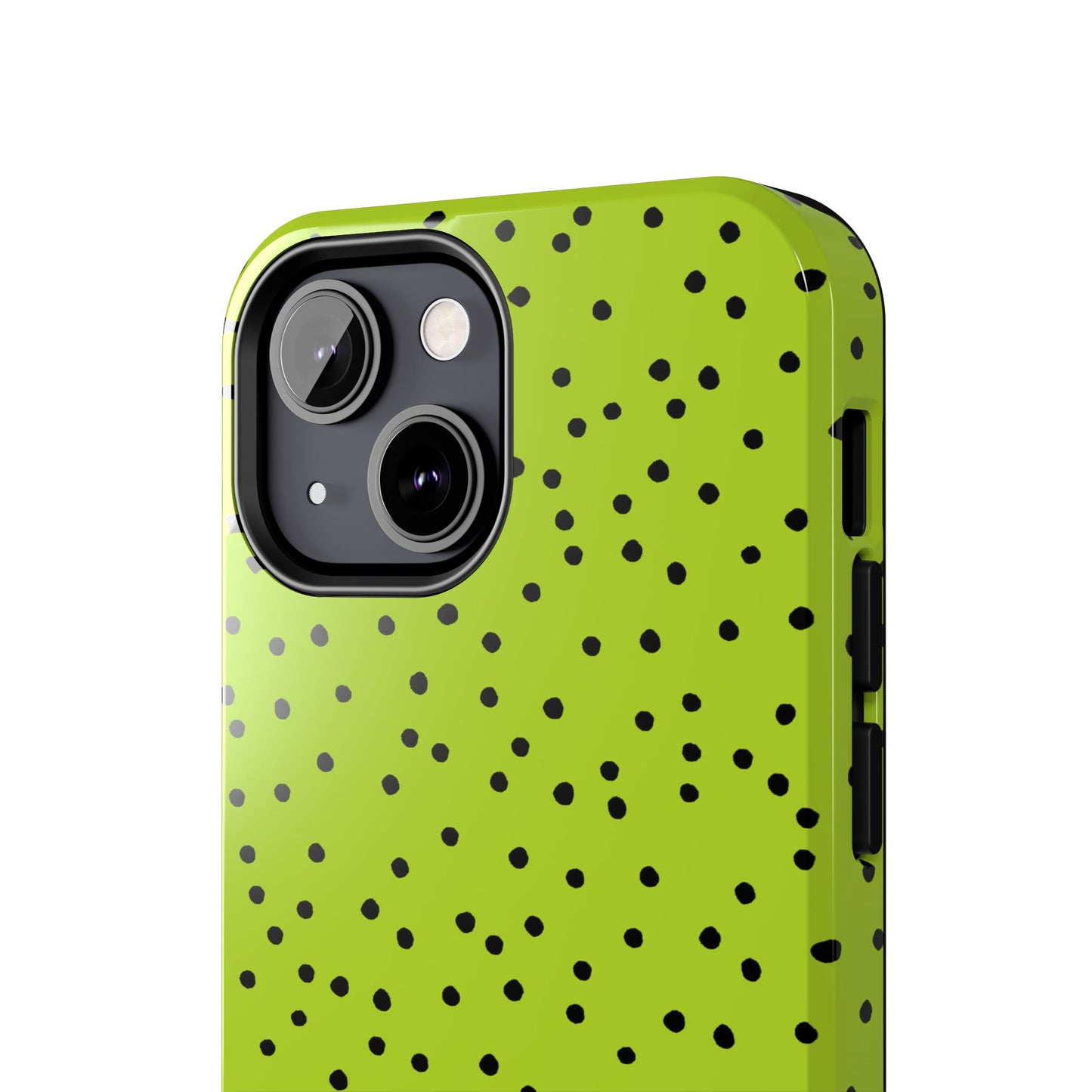 Dinky Dots Lime / Black Phone Case