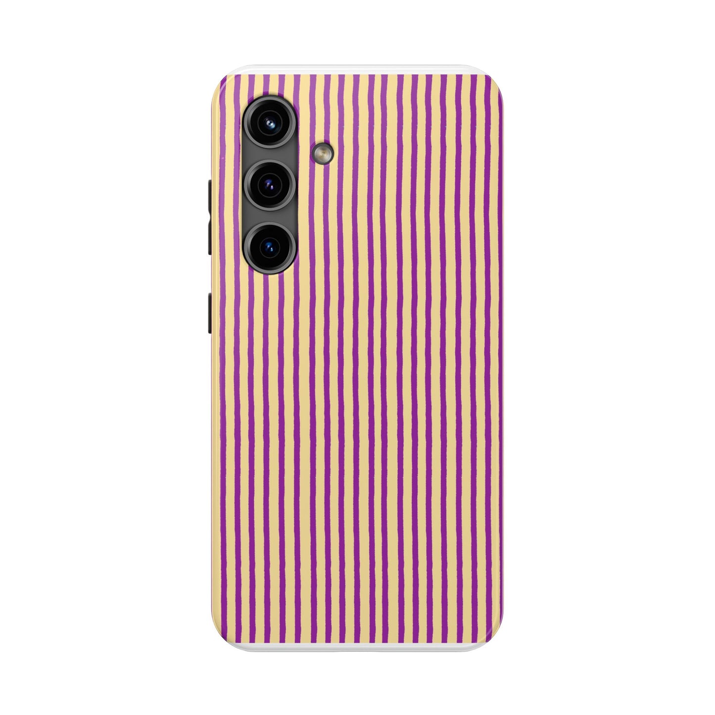 Stripe Yellow / Purple Phone Case