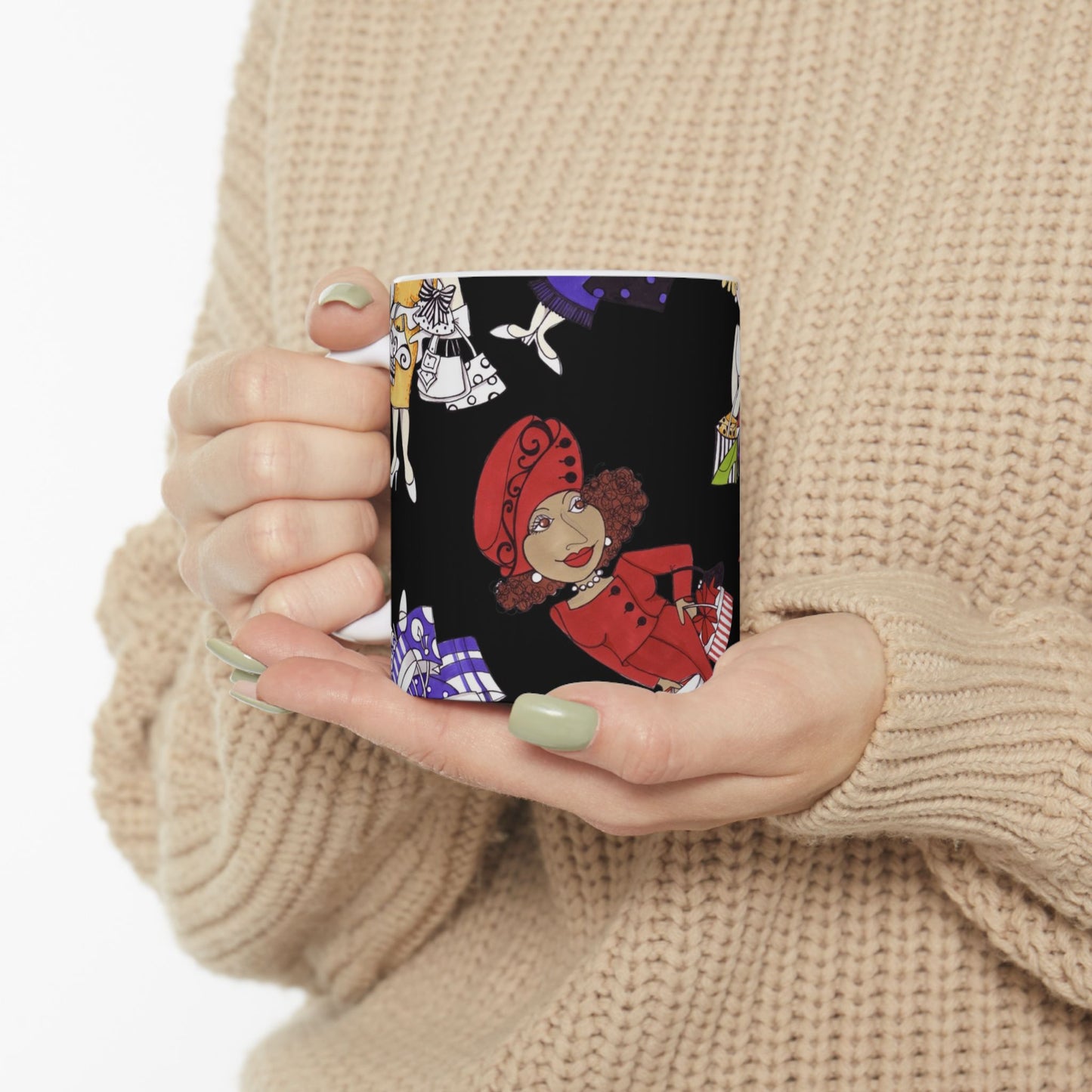 Gone Shopping Tossed Black Cup