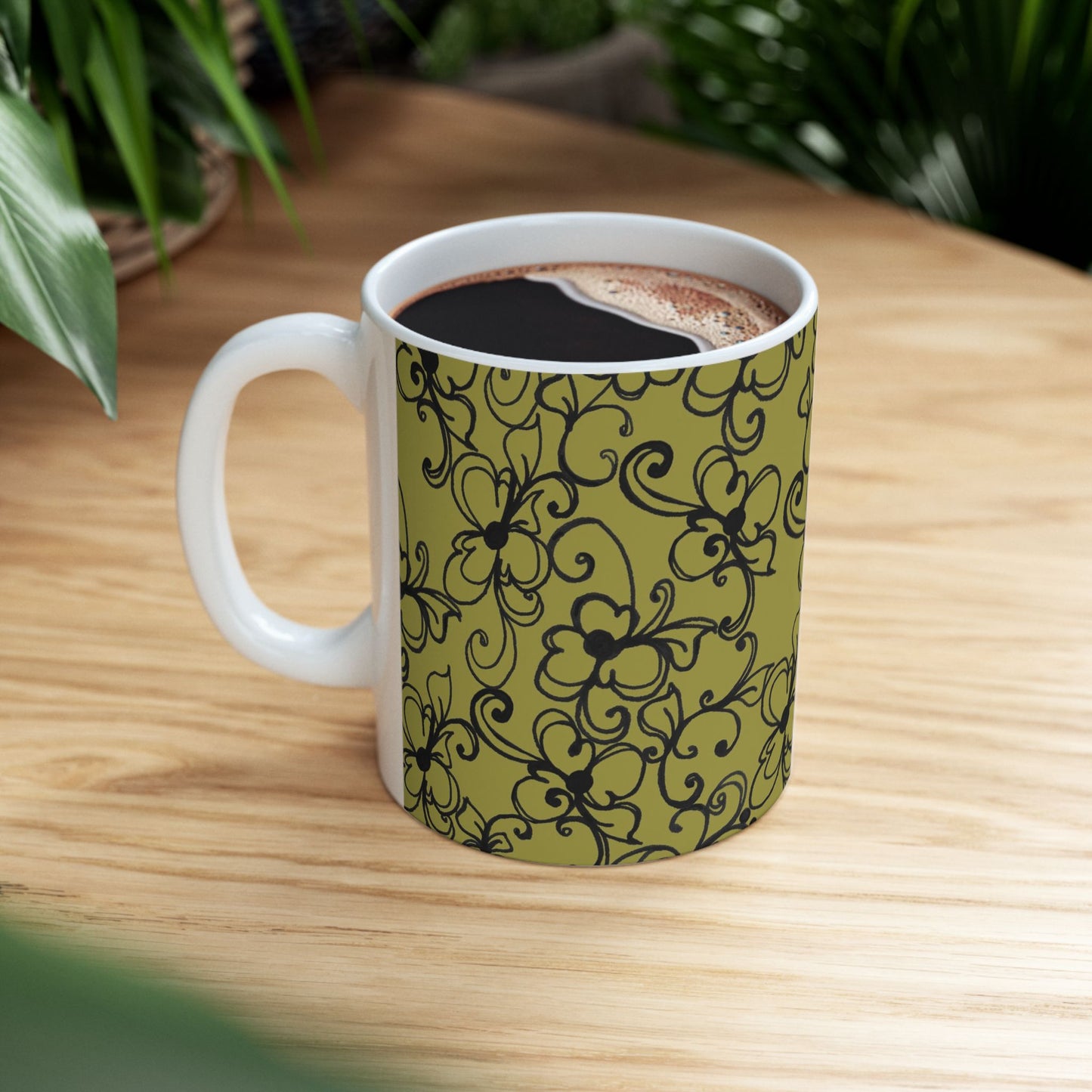 Daisy Jungle Green Cup