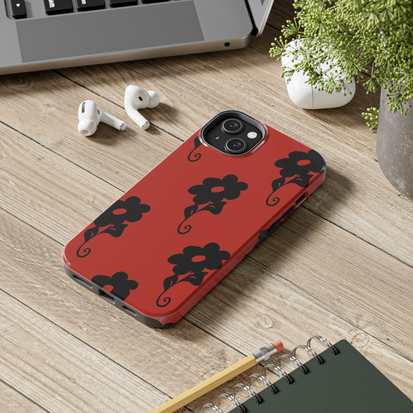Daring Daisy Red Phone Case