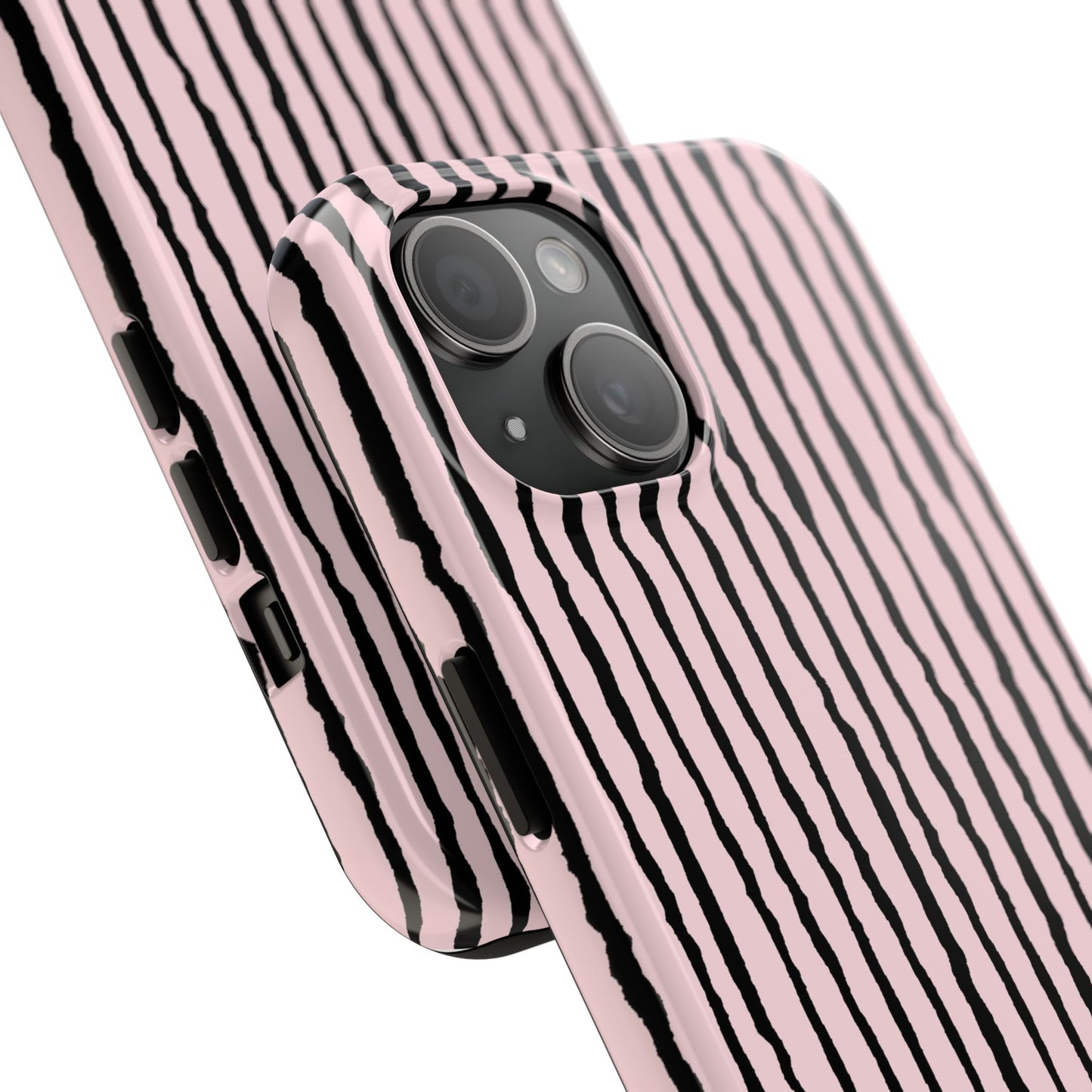 Sorta Stripe Light Pink / Black Phone Case