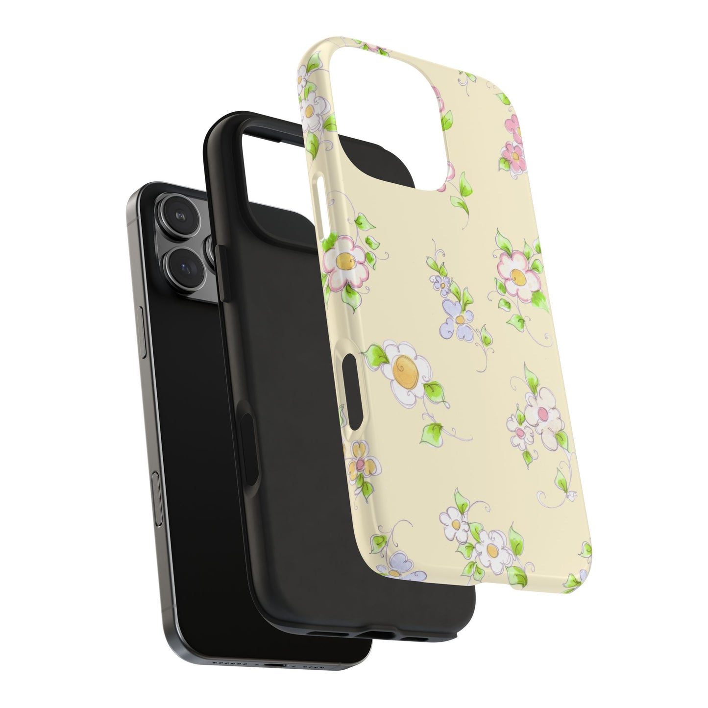 Precious Posies Yellow Phone Case
