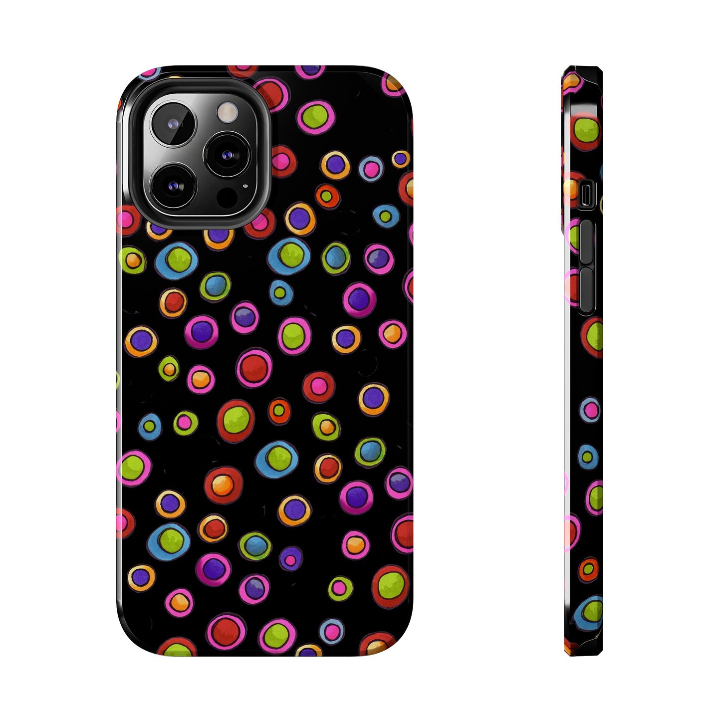 Dopey Dots Black Phone Case
