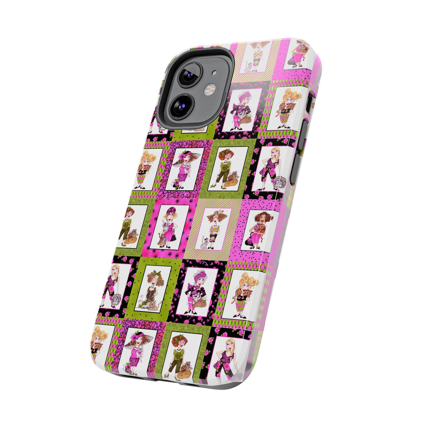 Cat Ladies Cerise Phone Case