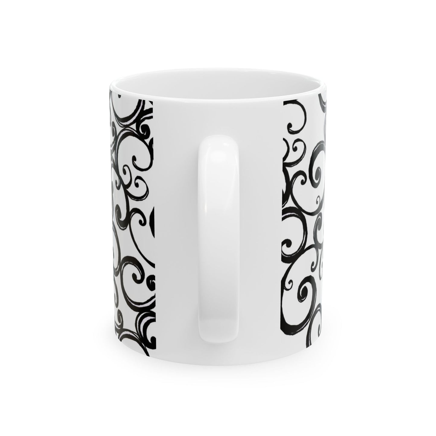 Curls White / Black Cup