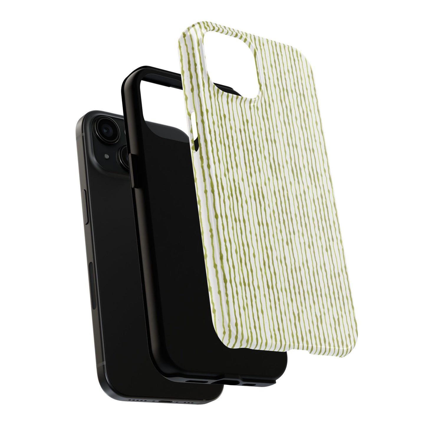 Faux Seersucker White / Green Phone Case