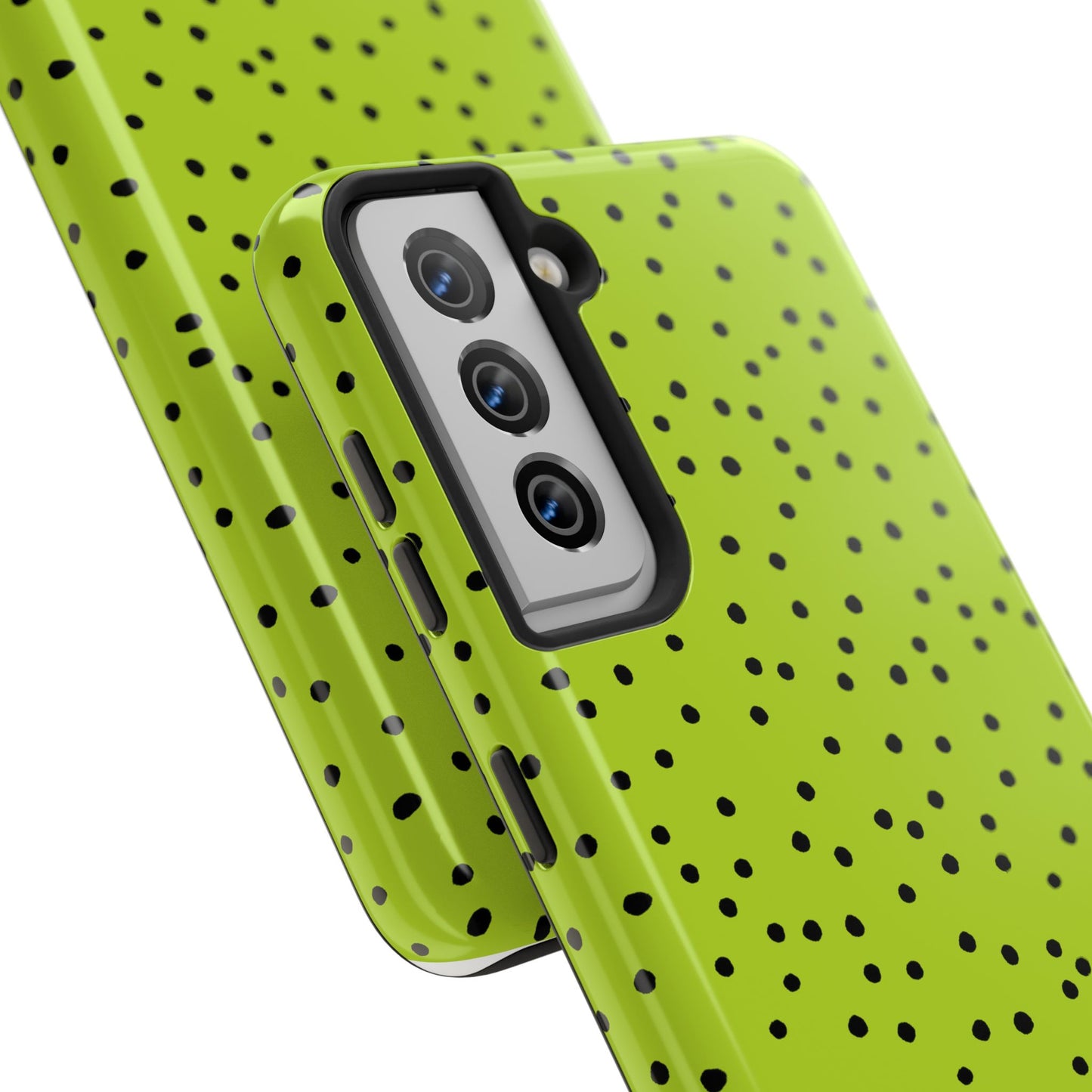 Dinky Dots Lime / Black Phone Case