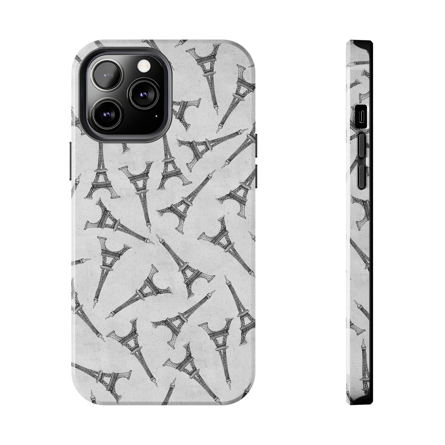 Eifelesque Silver Phone Case