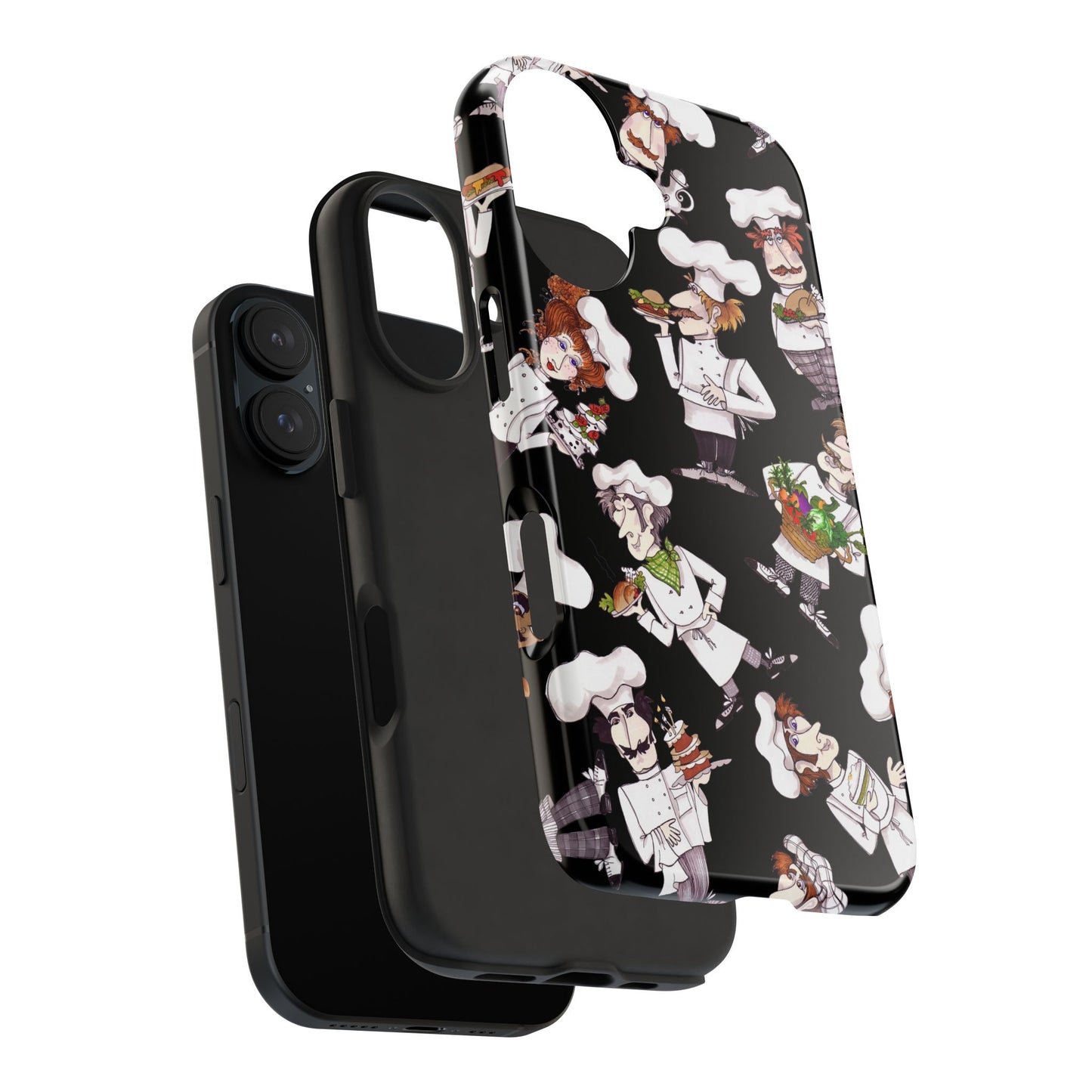 Tossed Chefs Black Phone Case