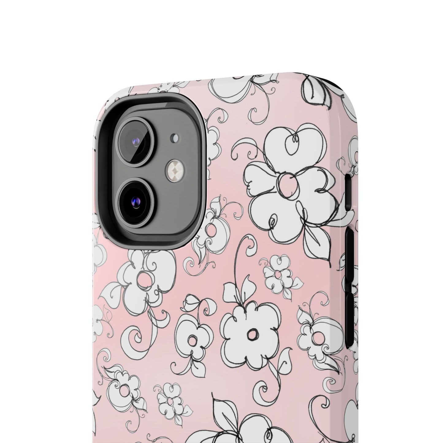 Lady Flowers Pink Sky Phone Case