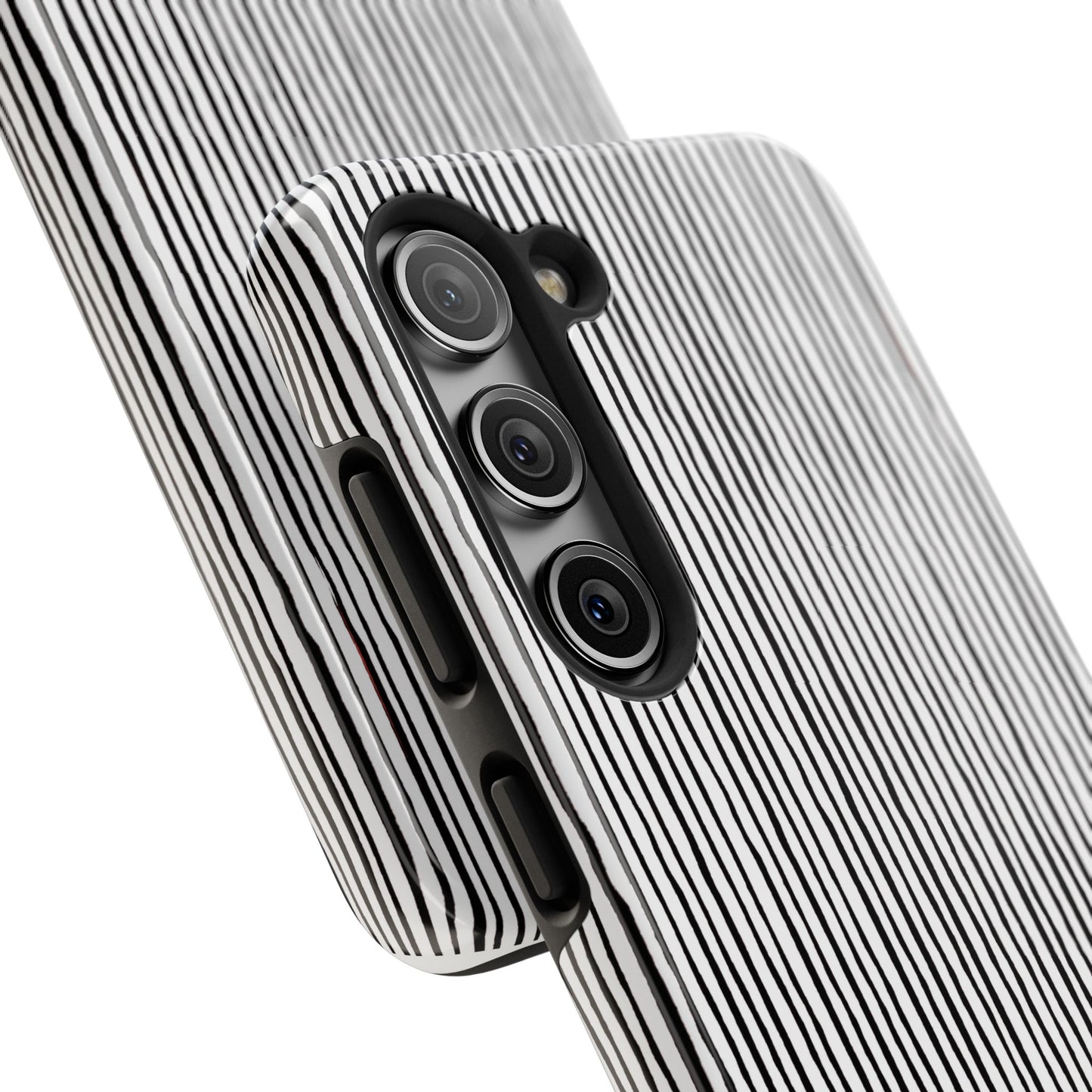 Quirky Pin Stripe White / Black Phone Case
