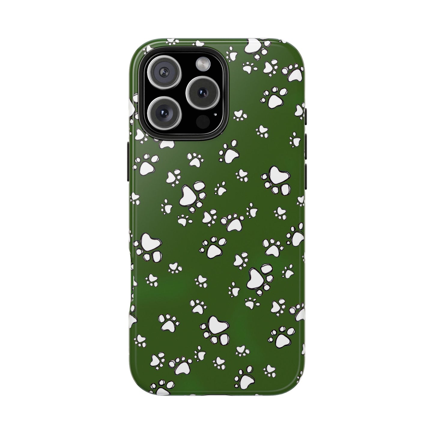 Paw Flakes Green Phone Case