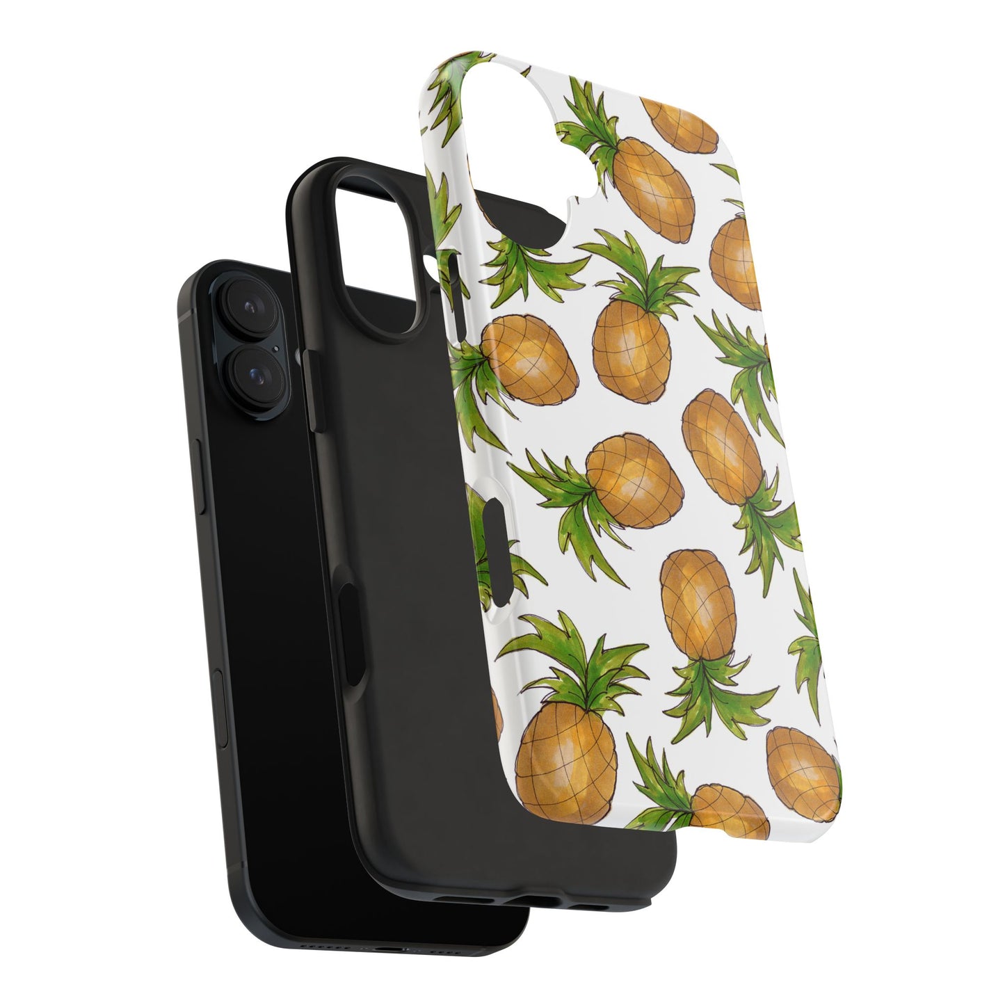 Pineapple Toss White Phone Case