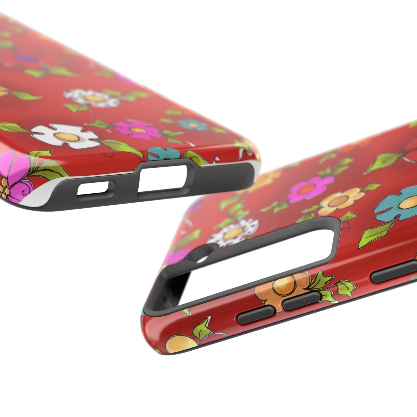 Happy Blooms Red Phone Case