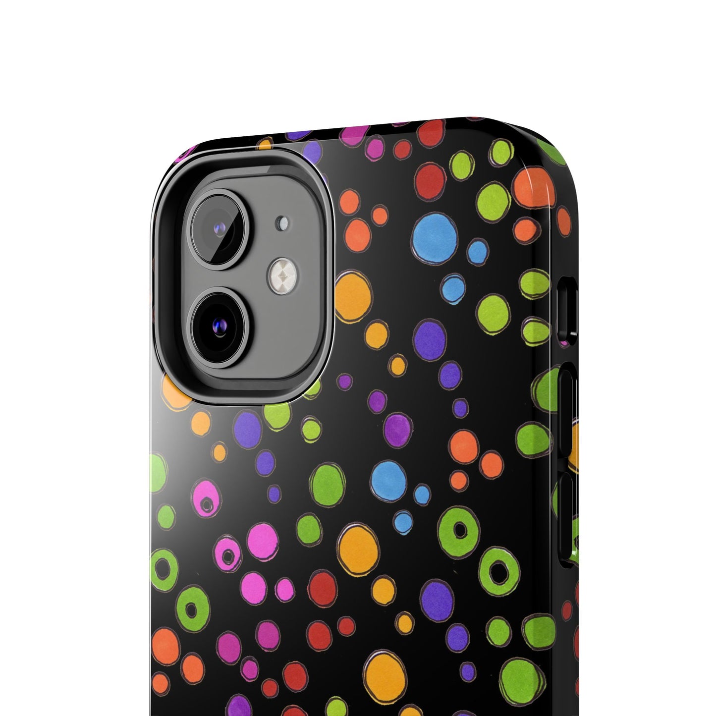 Dog Dots Black / Multi Phone Case
