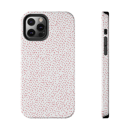 Dinky Dots White / Red Phone Case