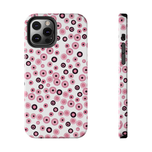 Dots White / Pink Phone Case