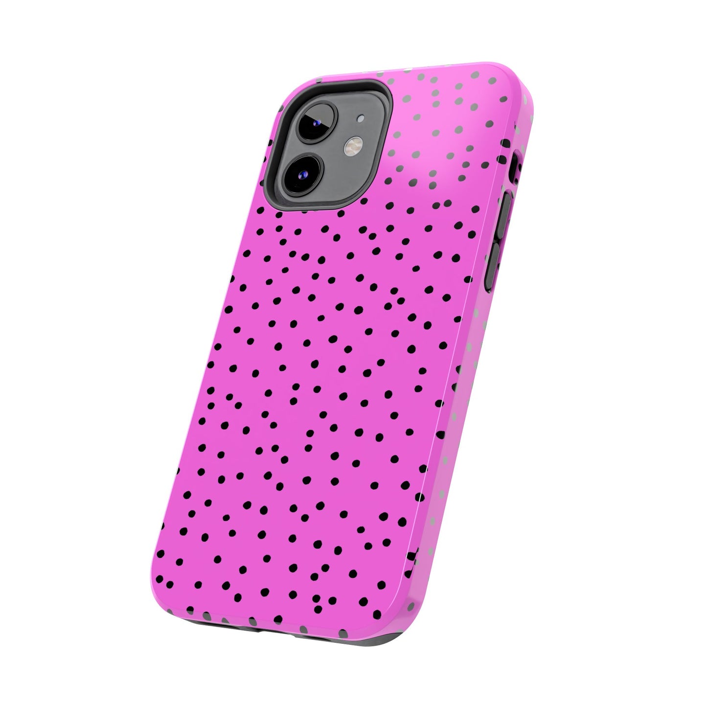 Dinky Dots Hot Pink / Black Phone Case