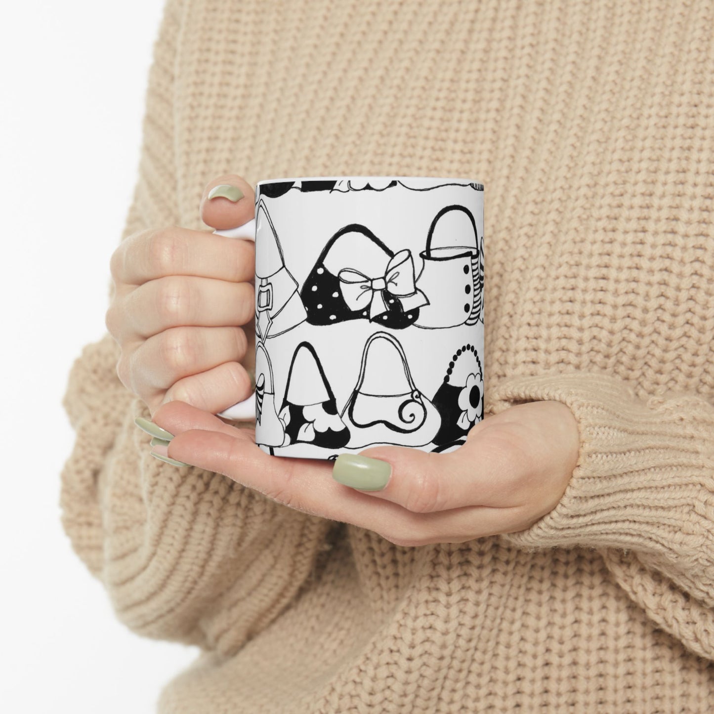 Purse Shelf White Cup