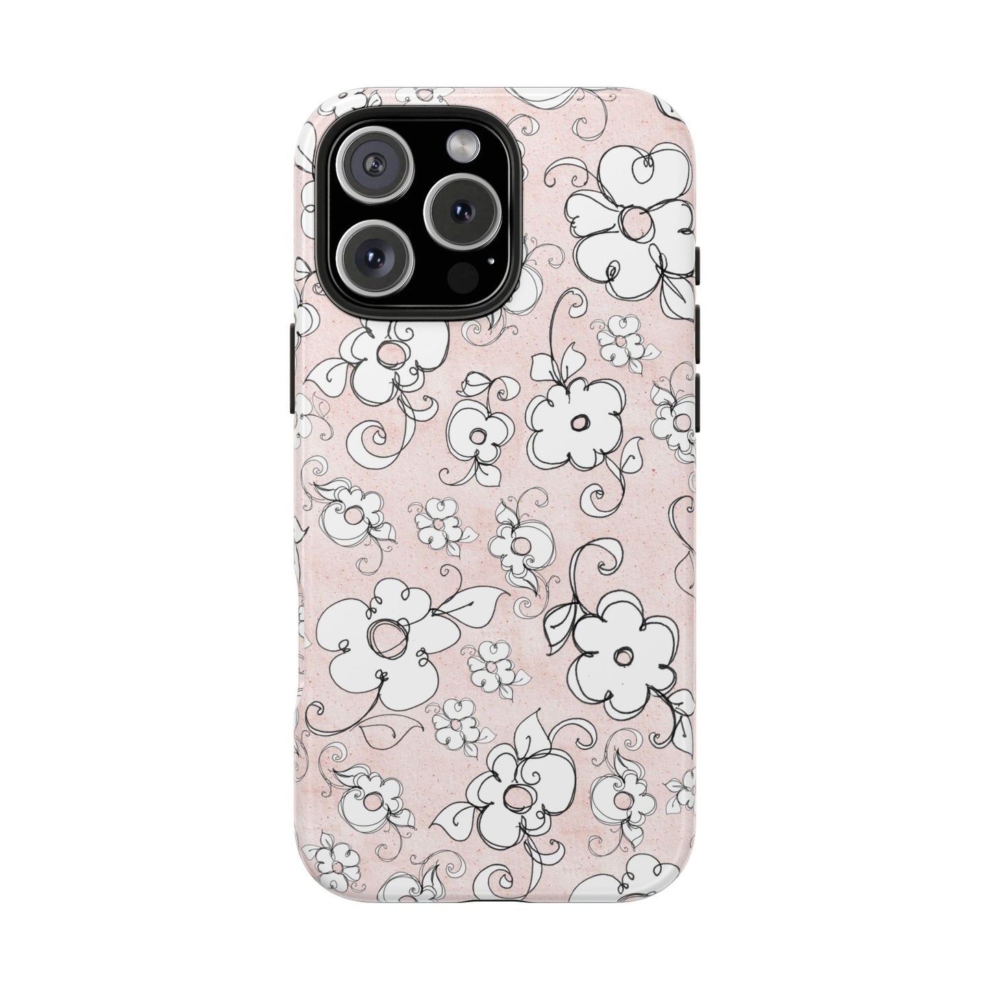 Lady Flowers Paris Pink Phone Case