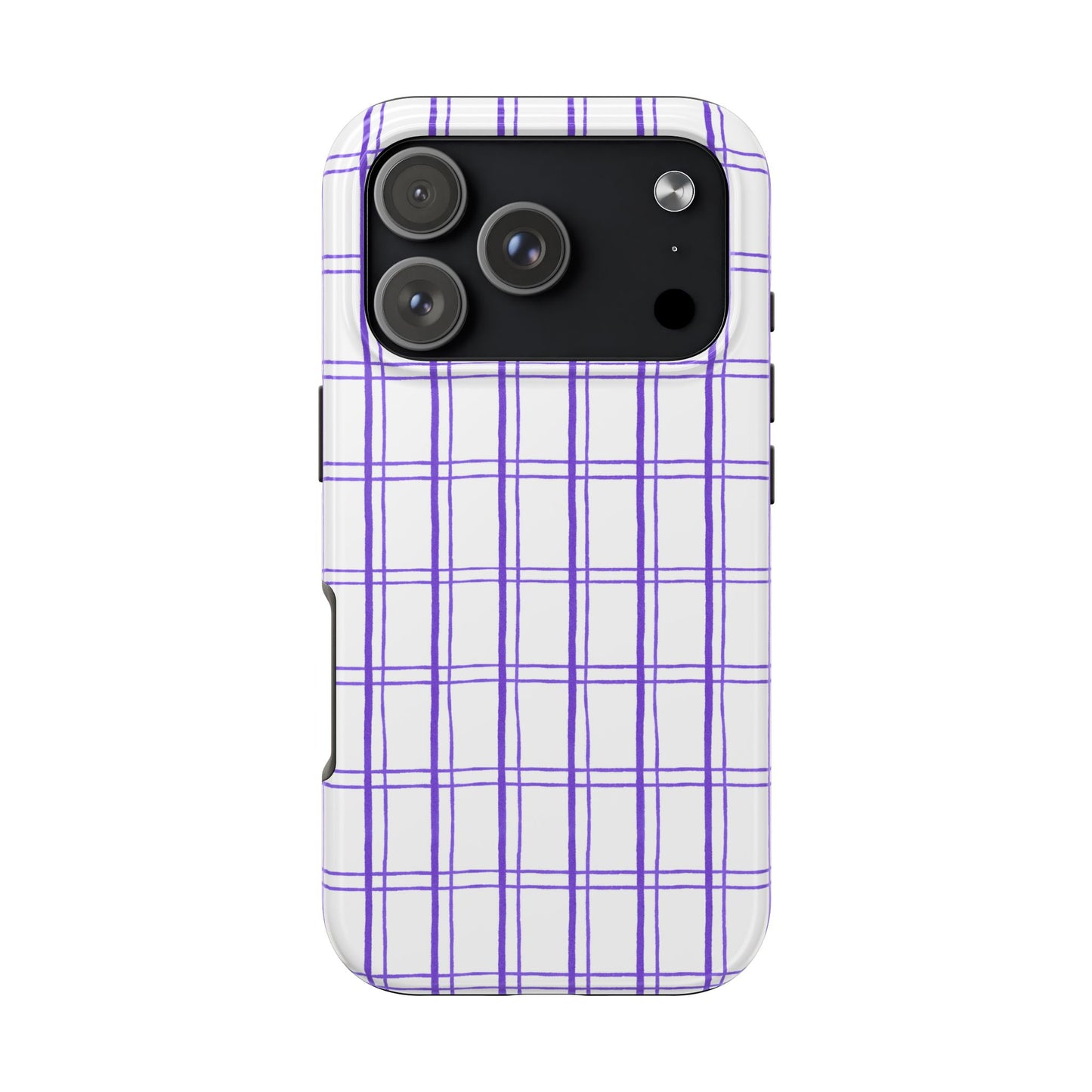 Little Plaid White / Blue Phone Case