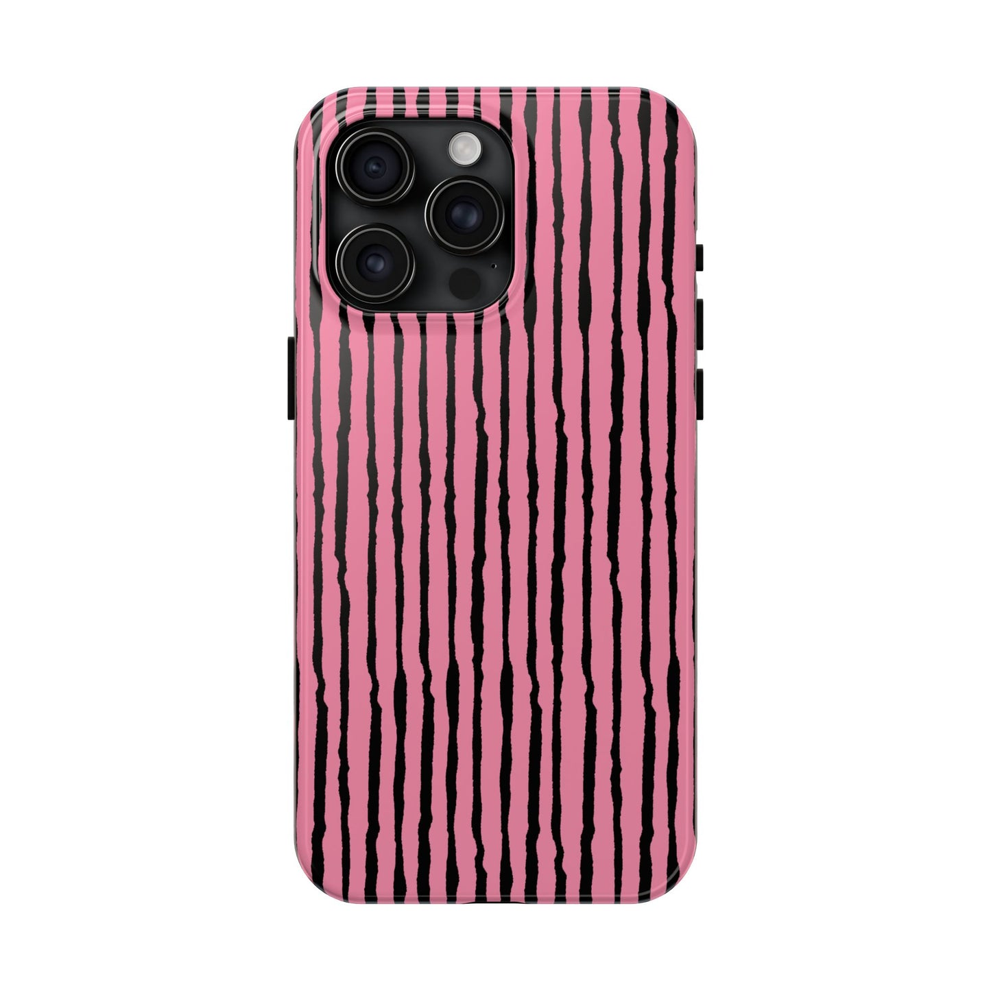 Sorta Stripe Pink / Black Phone Case