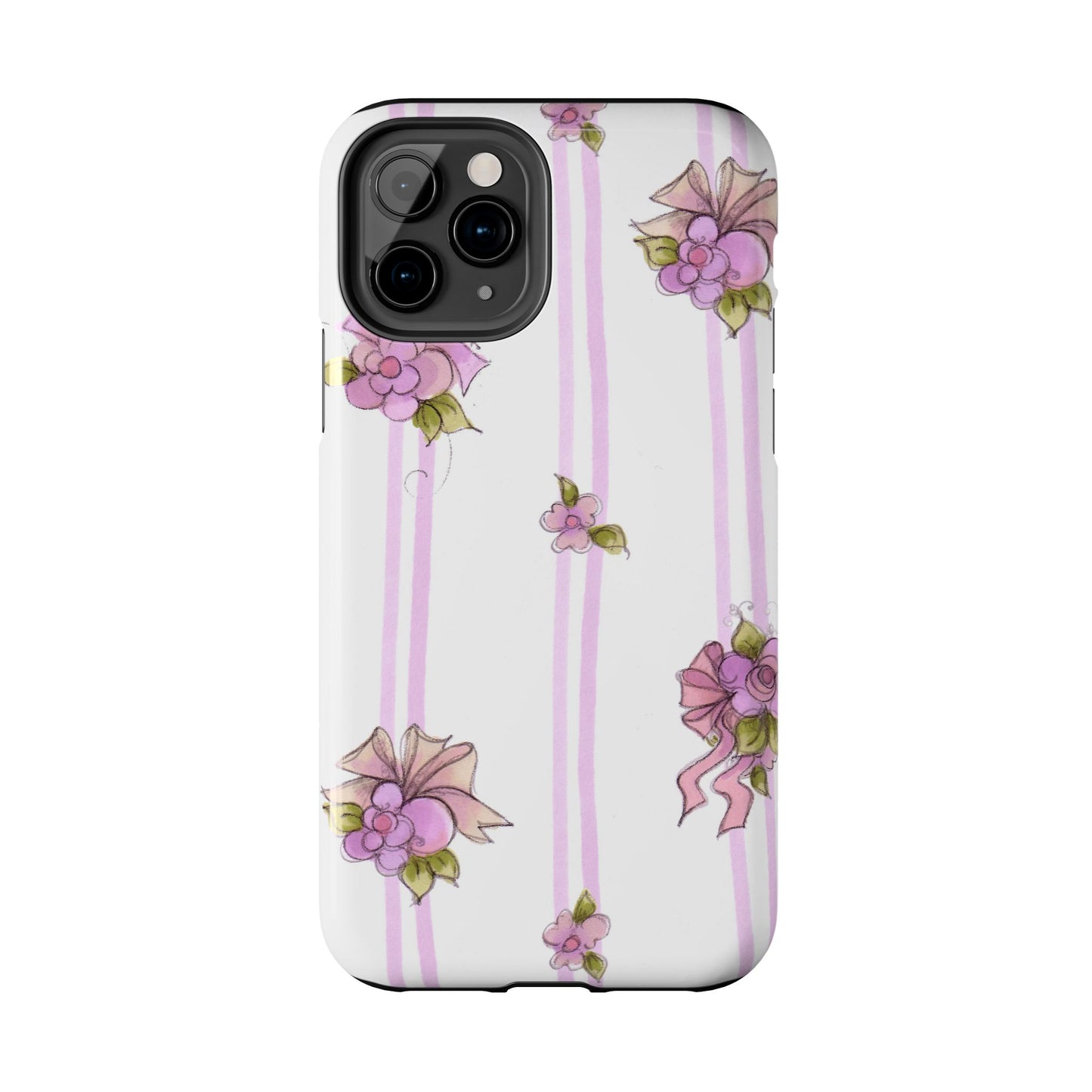 Flower Model Flower Stripe Phone Case