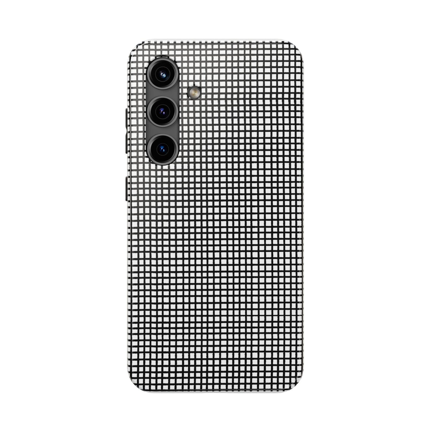 Gingham Black / White Phone Case