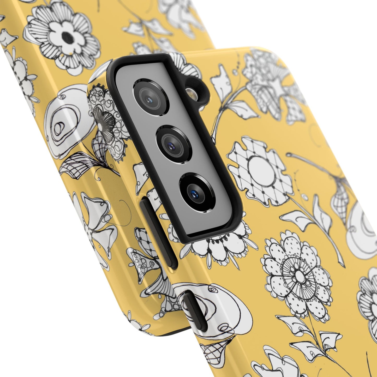 Paper Posies Yellow Phone Case