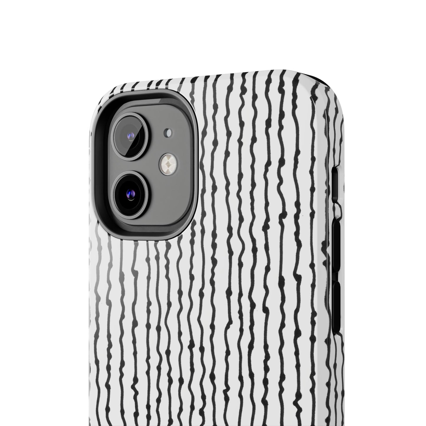 Faux Seersucker White / Black Phone Case