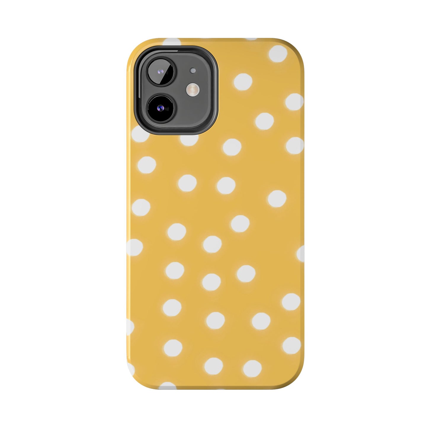 Jumbo Dots Yellow / White Phone Case