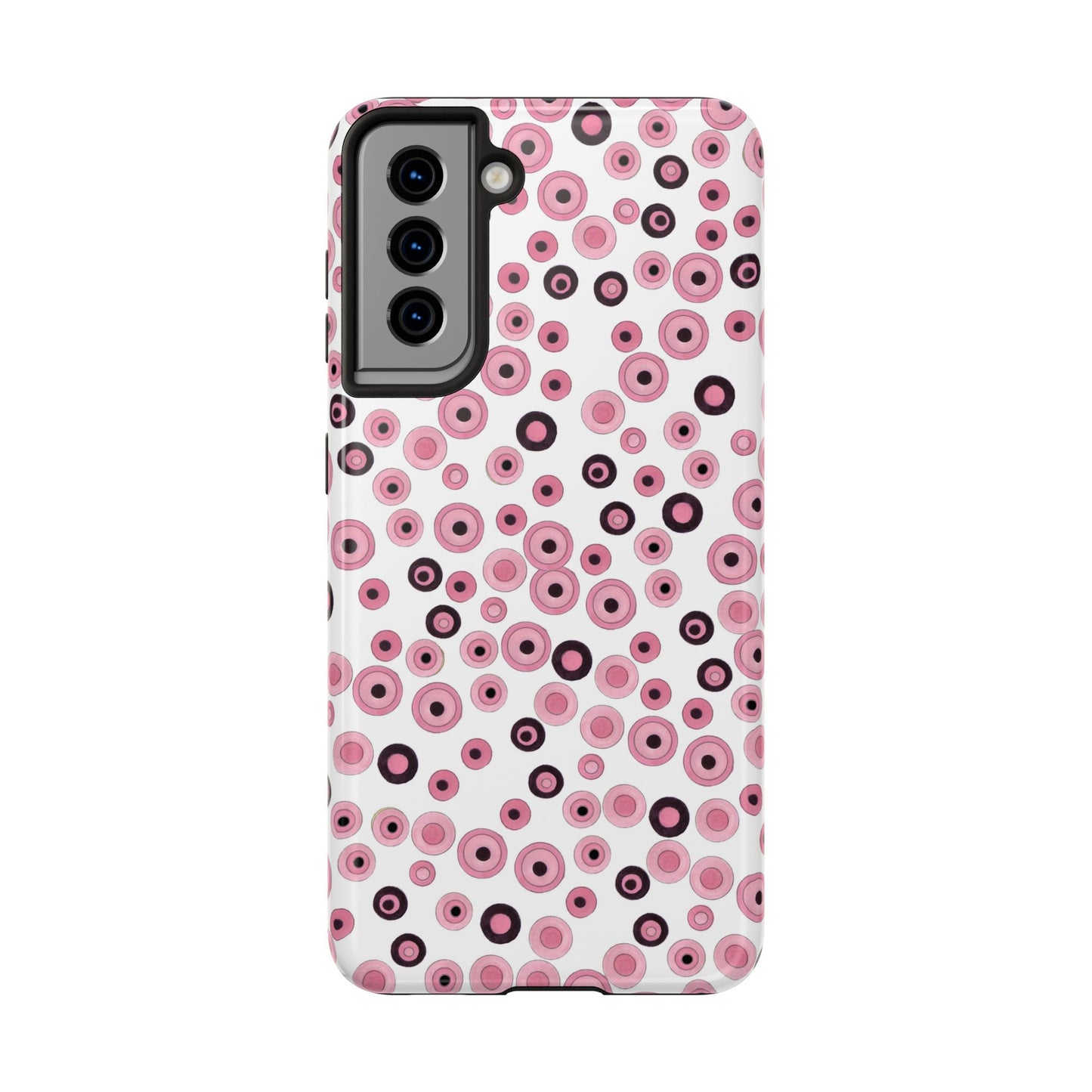 Dots White / Pink Phone Case