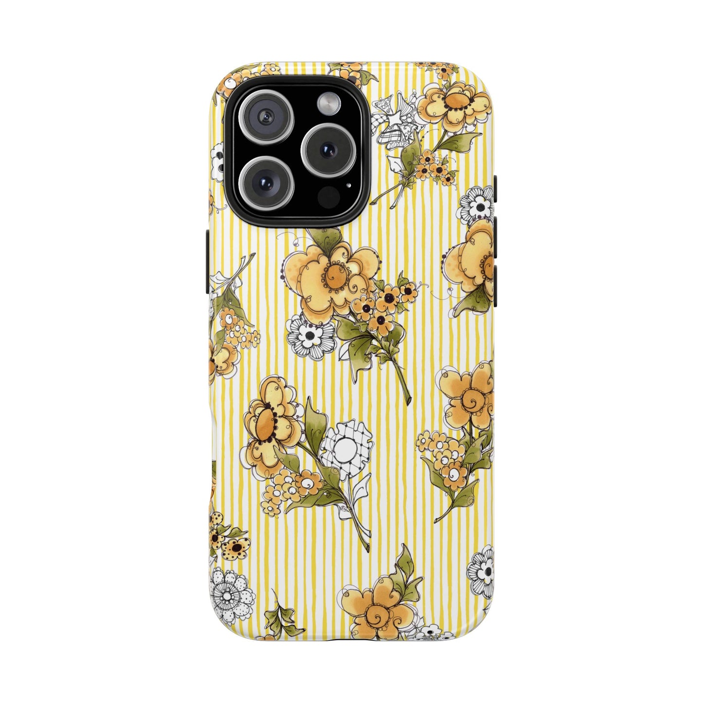 Bee Floral White / Yellow Phone Case