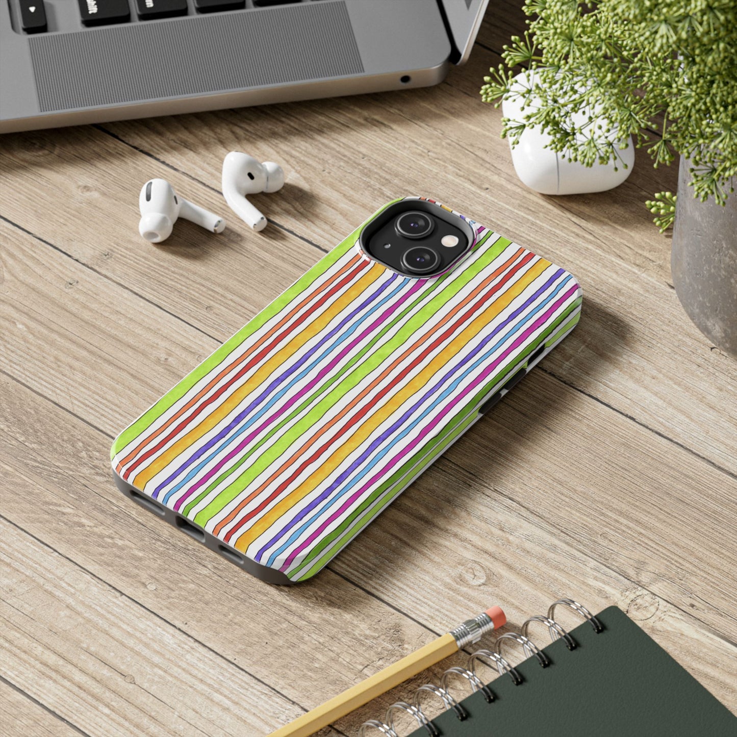 Stripe Fancy White Phone Case