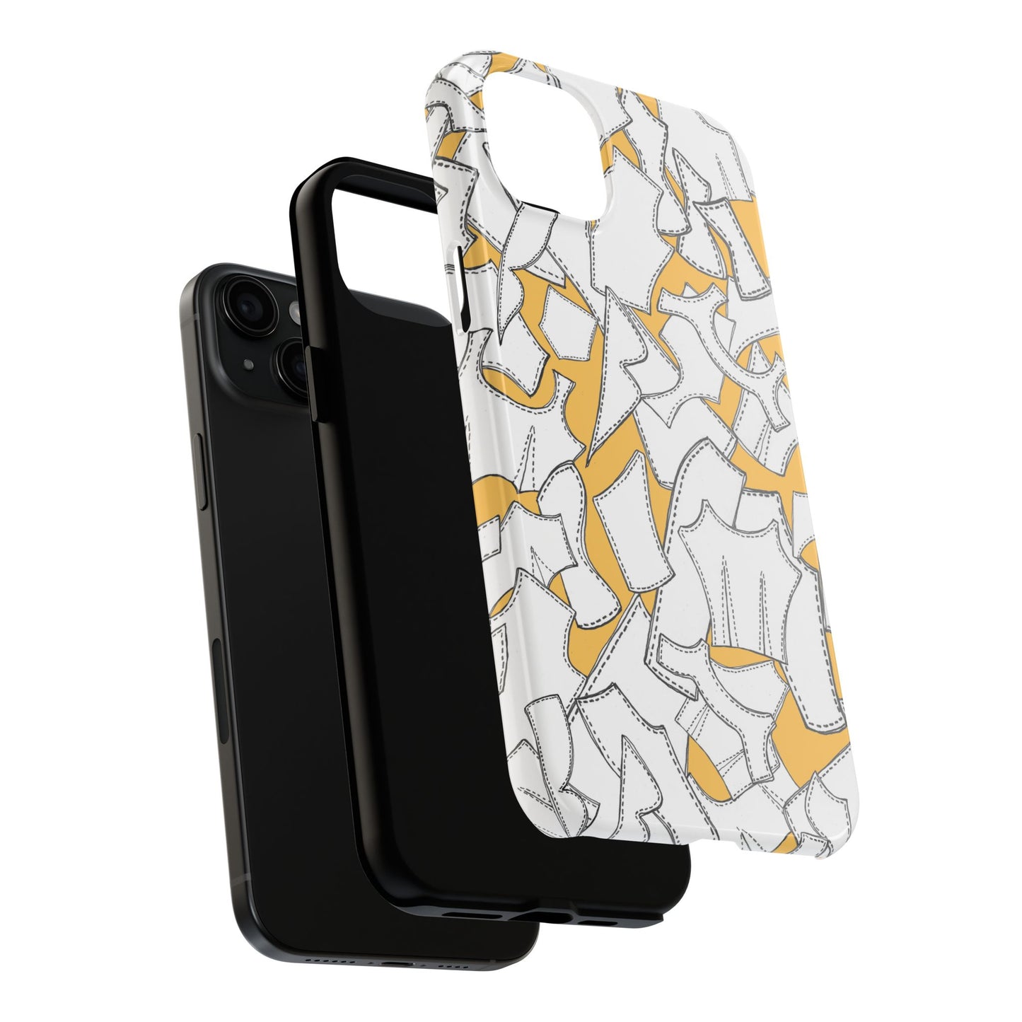 Pattern Pieces Yellow Phone Case