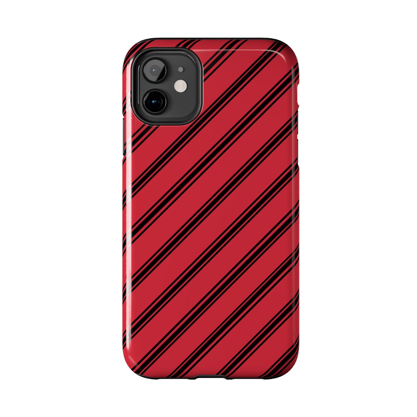 Awning Stripe Red / Black Phone Case