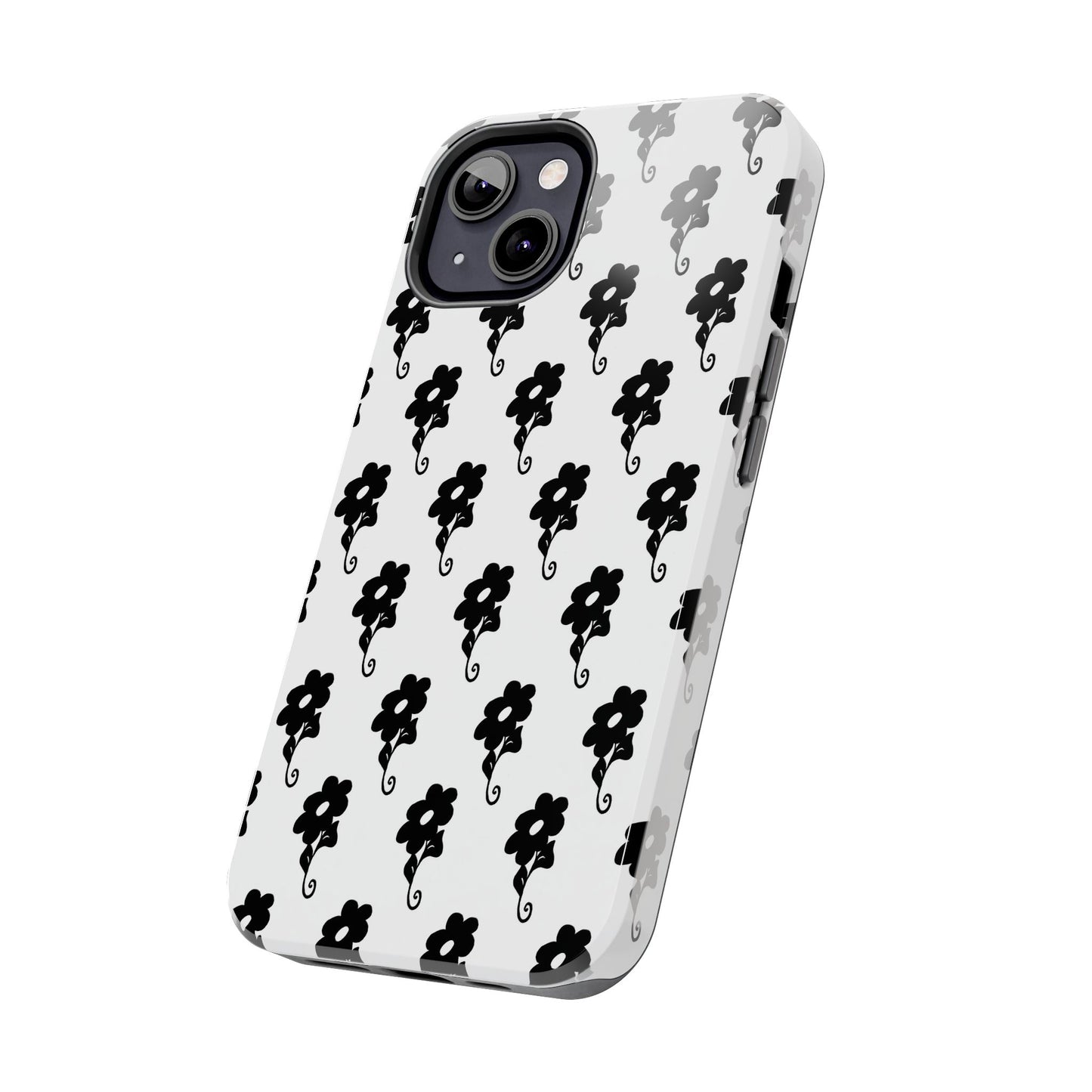 Flowers White / Black Phone Case