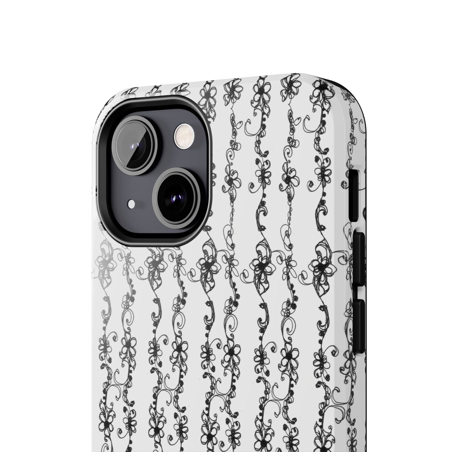 Flower Scroll Stripe Phone Case