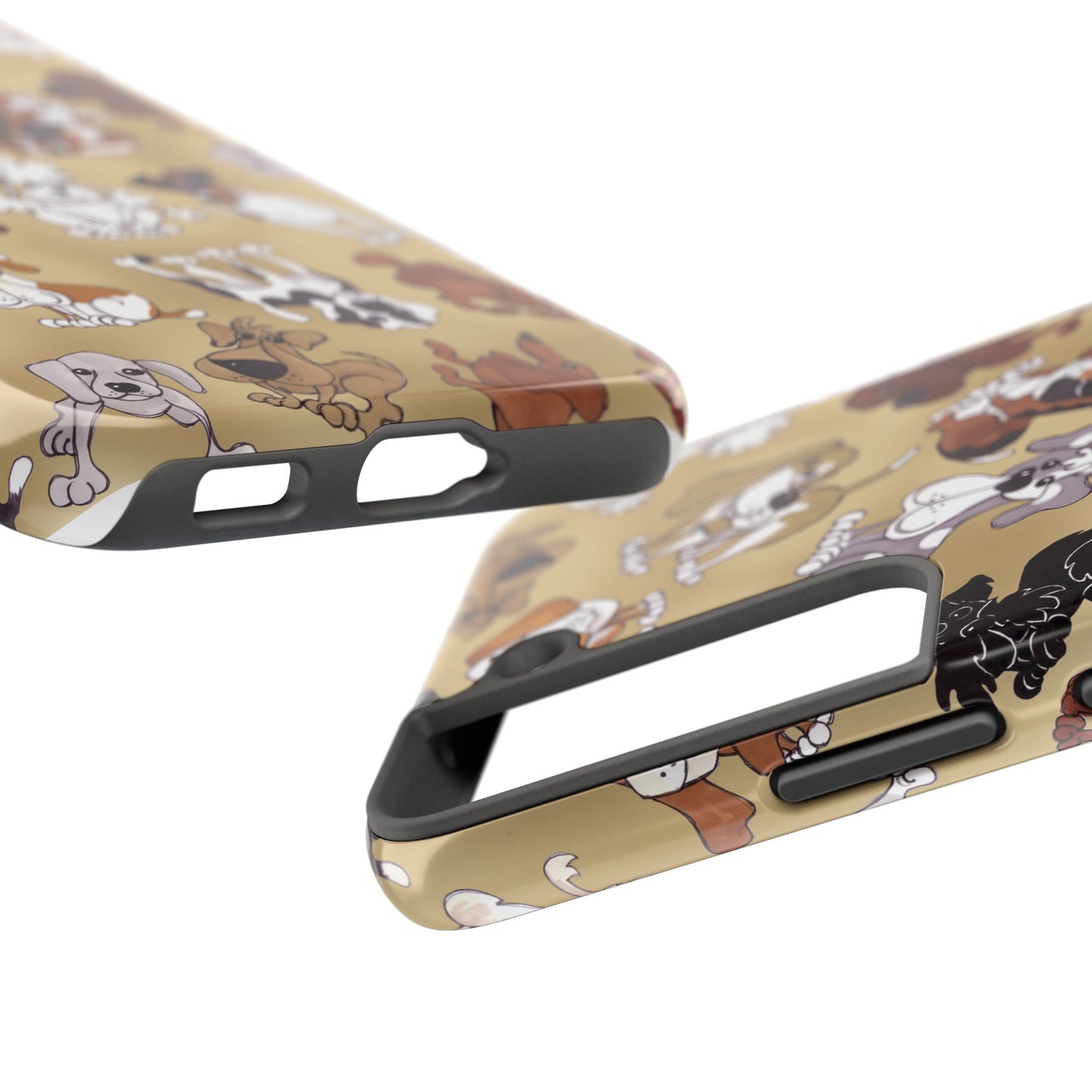 Tossed Doggies Tan Phone Case