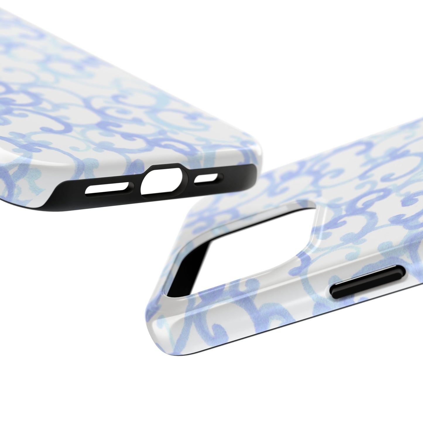 Scrollie White / Blue Phone Case