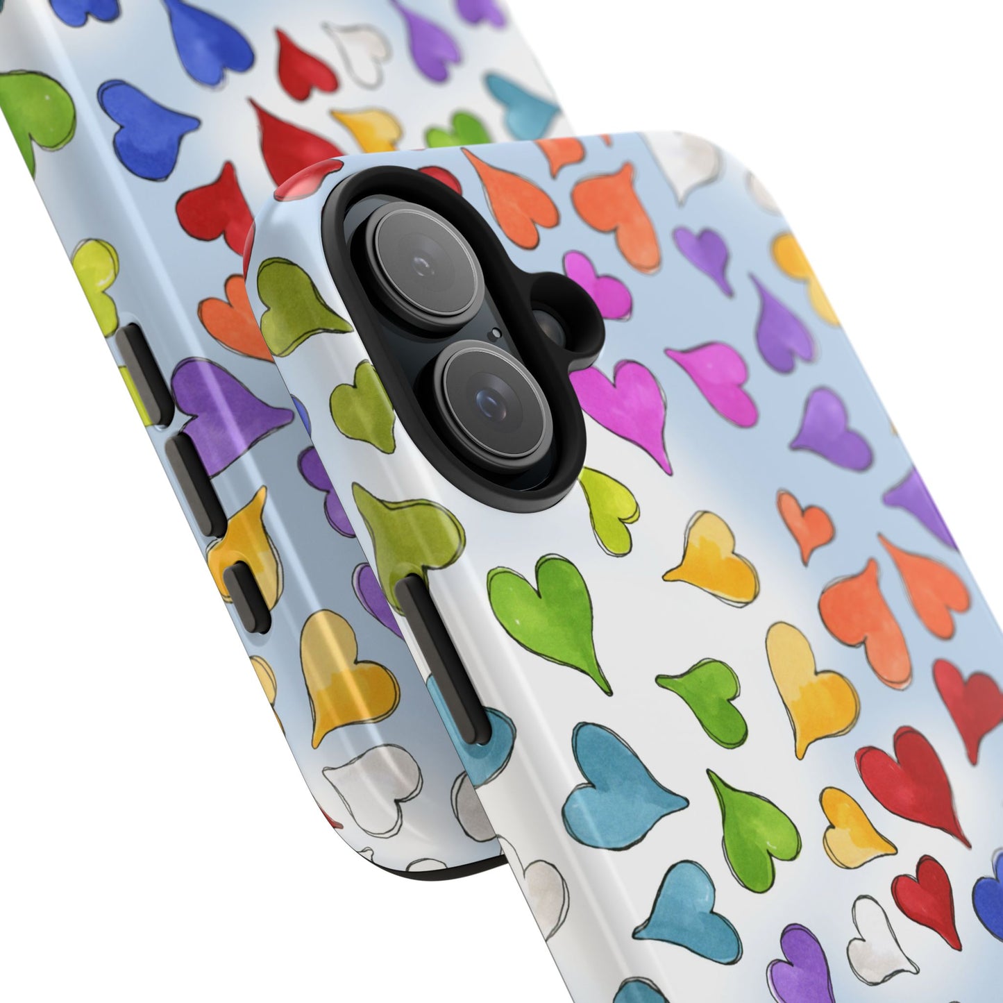 Happy Hearts Blue Sky Phone Case