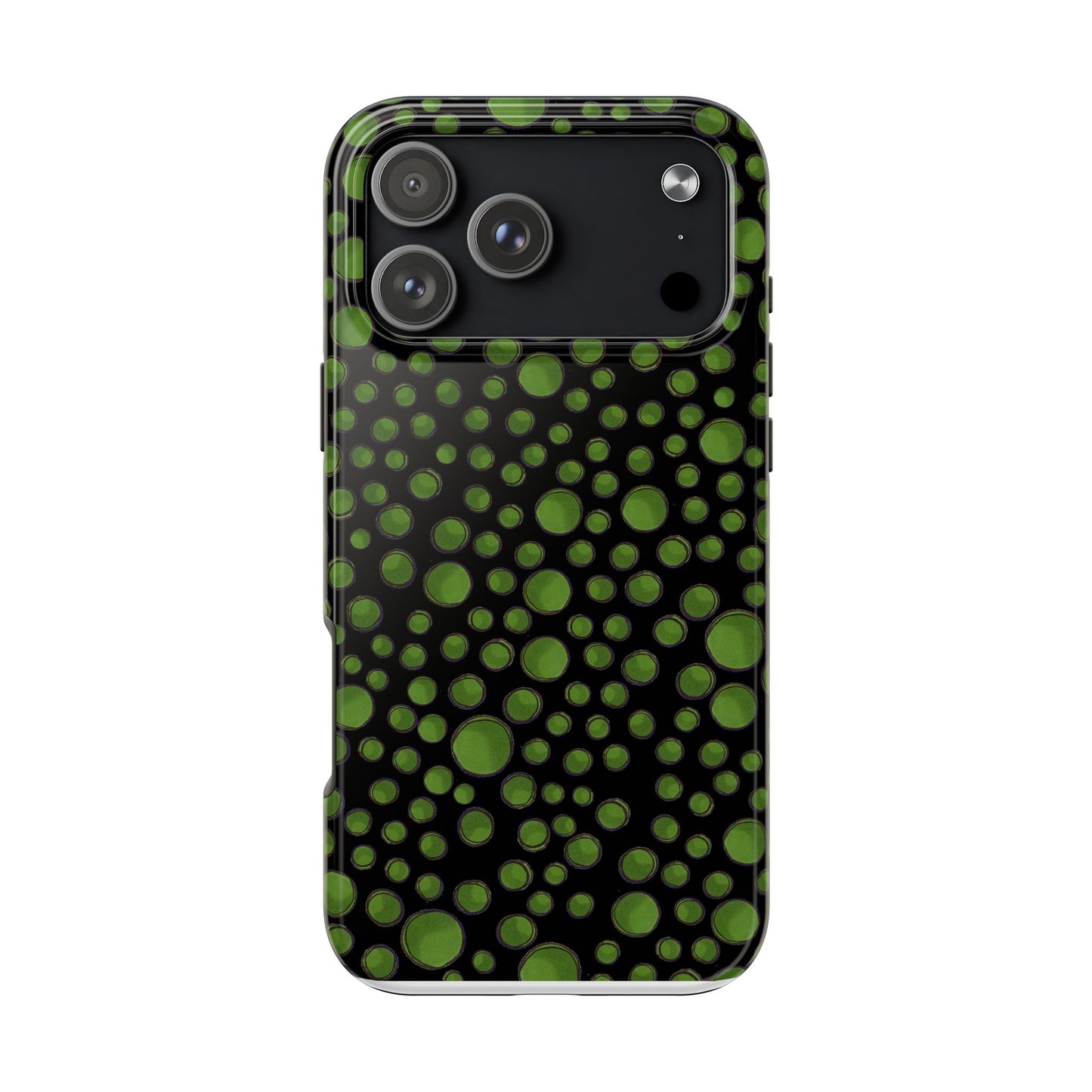 Dot Assortment Black / Green Phone Case
