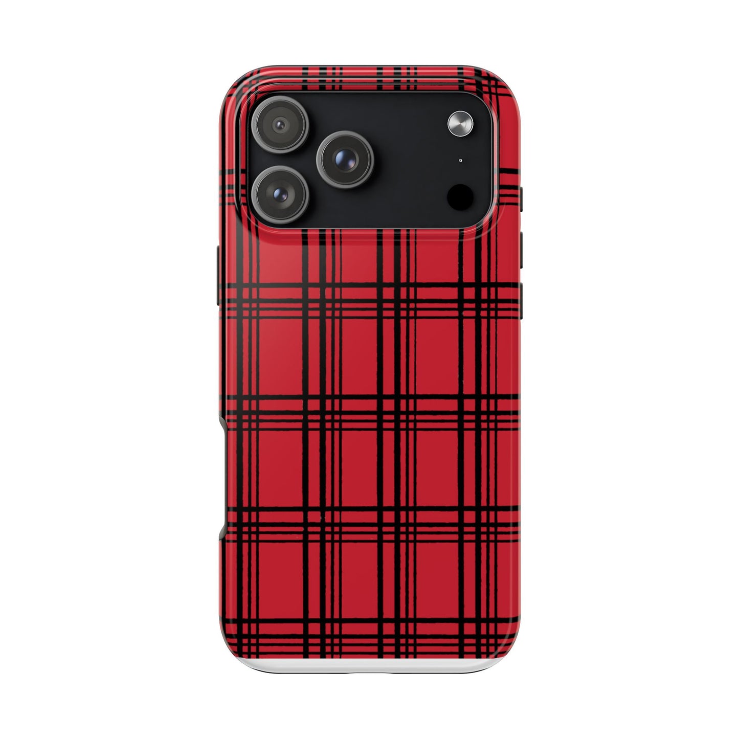 Glad Plaid Red / Black Phone Case